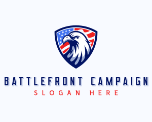 Patriotic Eagle Shield logo design