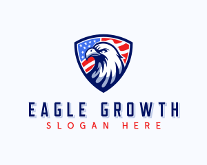 Patriotic Eagle Shield logo design