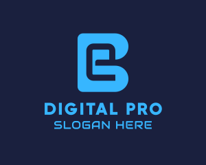 Digital E & B logo design