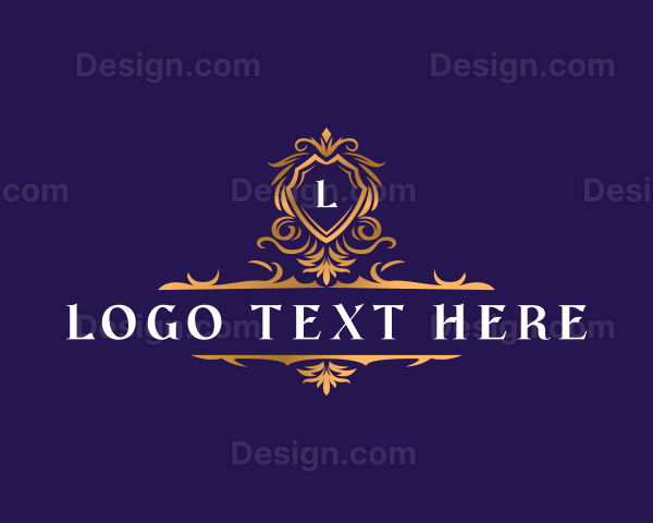 Luxury Floral Shield Logo