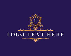 Luxury Floral Shield logo