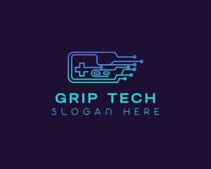 Tech Circuit Controller logo design