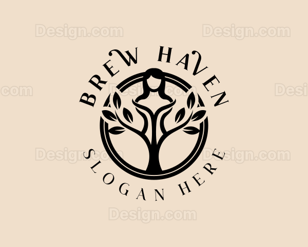 Yoga Meditation Woman Logo