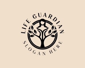 Yoga Meditation Woman logo design