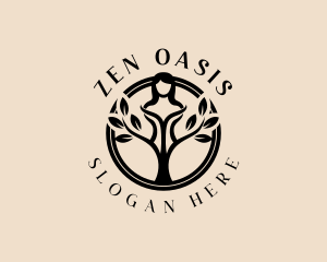 Yoga Meditation Woman logo