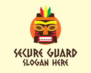 Colorful Tribal Mask  Logo