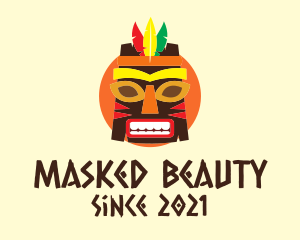 Colorful Tribal Mask  logo design