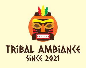 Colorful Tribal Mask  logo design