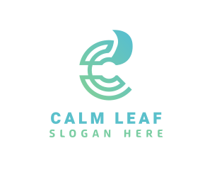 Leaf Technology Letter C logo design