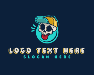 Cartoon Skull Skeleton logo