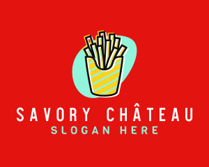 French Fries Diner logo design