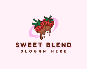 Sweet Strawberry Chocolate logo design