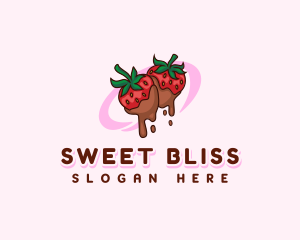 Sweet Strawberry Chocolate logo design