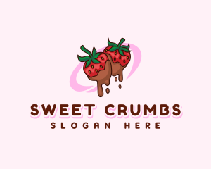 Sweet Strawberry Chocolate logo design