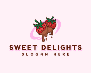 Sweet Strawberry Chocolate logo design