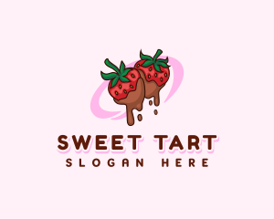 Sweet Strawberry Chocolate logo design