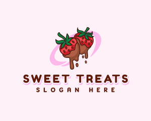 Sweet Strawberry Chocolate logo design