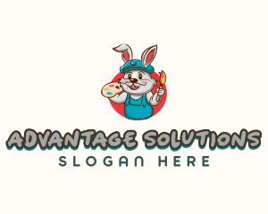 Rabbit Artist Painter logo design