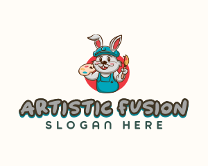 Rabbit Artist Painter logo design