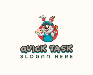 Rabbit Artist Painter logo design