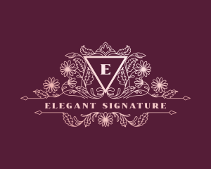 Elegant Wedding Florist logo design