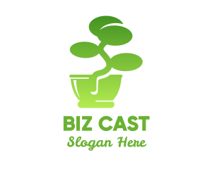 Bonsai Tree Plant Logo