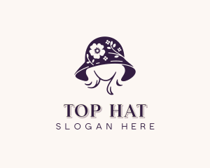 Floral Hat Milliner logo design