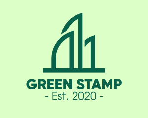 Green Real Estate Property Building logo design