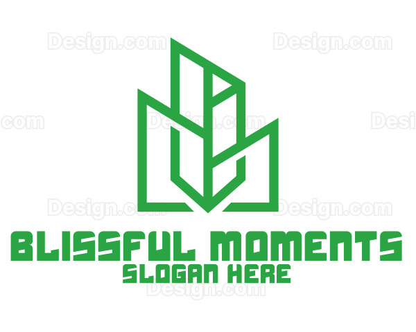 Green Sharp Geomtry Logo