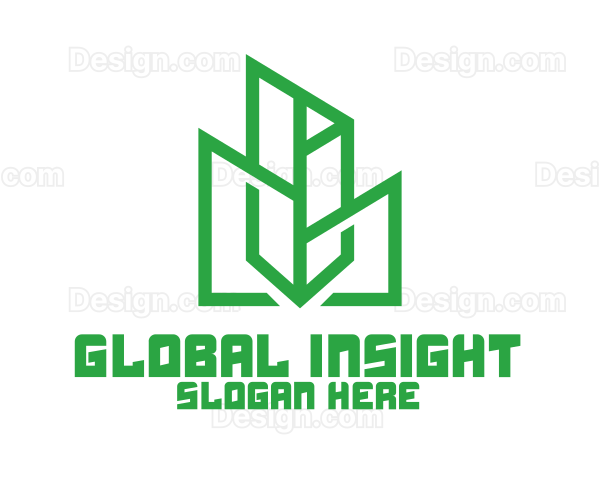 Green Sharp Geomtry Logo