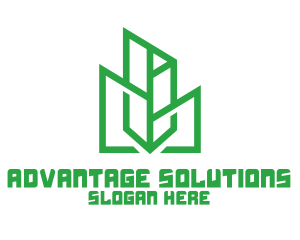 Green Sharp Geomtry logo design