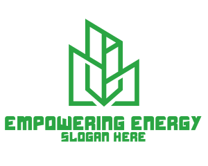 Green Sharp Geomtry logo design