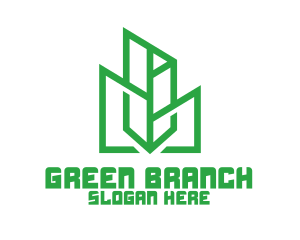 Green Sharp Geomtry logo design