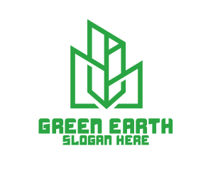 Green Sharp Geomtry logo design