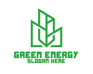 Green Sharp Geomtry logo design