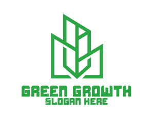 Green Sharp Geomtry logo design