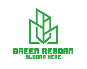 Green Sharp Geomtry logo