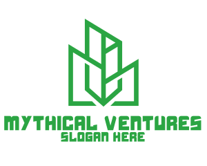 Green Sharp Geomtry logo design