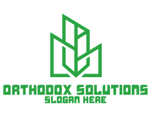 Green Sharp Geomtry logo design