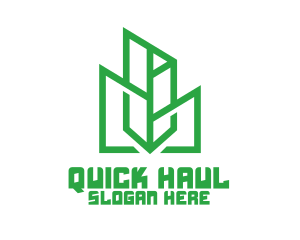 Green Sharp Geomtry logo design