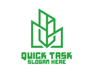 Green Sharp Geomtry logo design