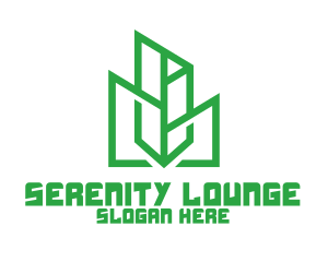 Green Sharp Geomtry logo design