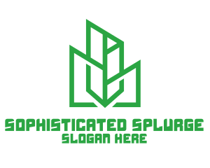 Green Sharp Geomtry logo design