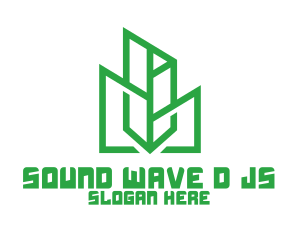 Green Sharp Geomtry logo design