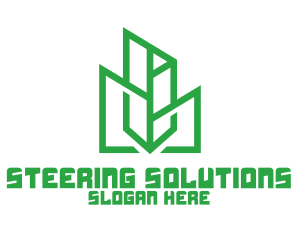 Green Sharp Geomtry logo design