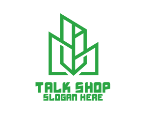 Green Sharp Geomtry logo design