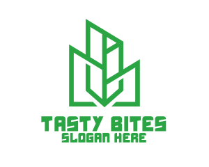 Green Sharp Geomtry logo