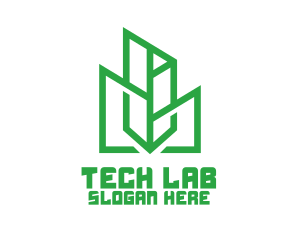 Green Sharp Geomtry logo design