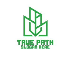 Green Sharp Geomtry logo design