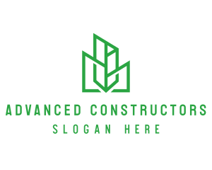 Green Sharp Geomtry logo design